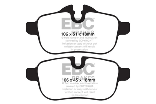 EBC 09+ BMW Z4 3.0 (E89) Yellowstuff Rear Brake Pads DP42046R