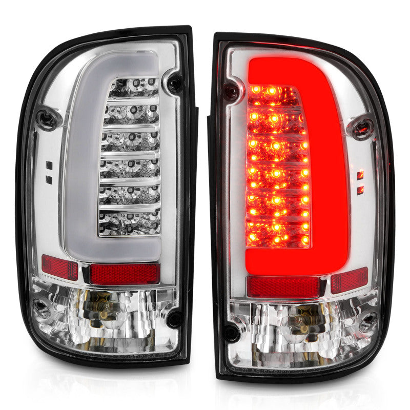 ANZO 95-04 Toyota Tacoma LED Taillights Chrome Housing Clear Lens (Pair)