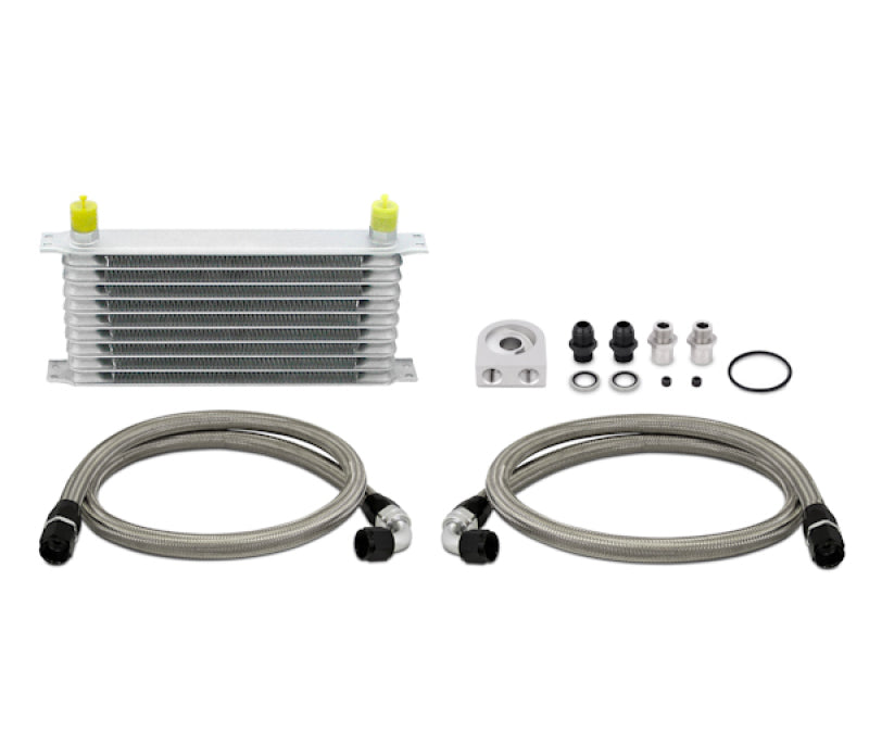 Mishimoto Universal 10 Row Oil Cooler Kit (Metal Braided Lines) - #MMOC-U