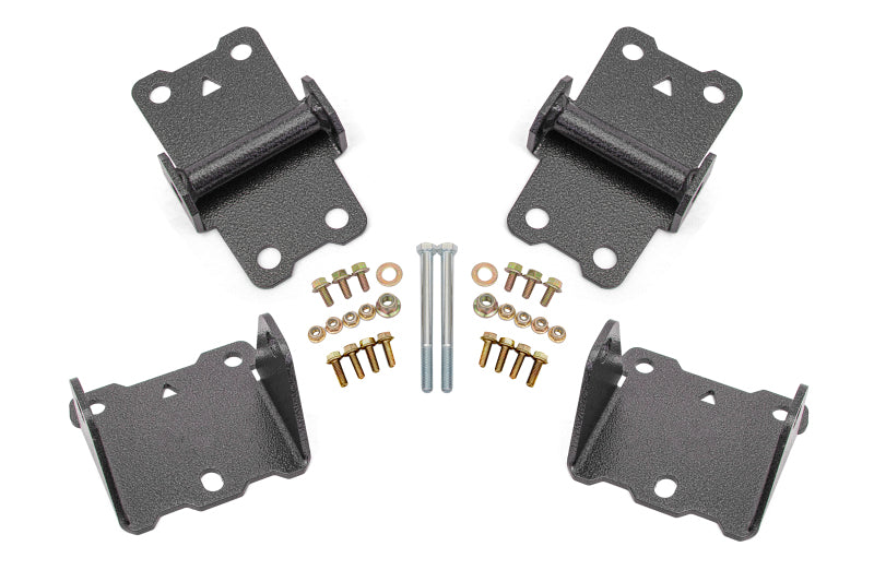 BMR 1978-1987 G-Body Motor Mount Kit Upper & Lower Solid - Black Hammertone