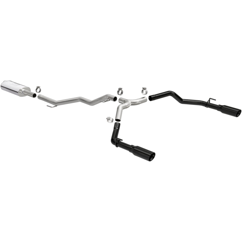 MagnaFlow 19487 2020 Jeep Gladiator 3in Street Series Dual Split Exit SS Cat-Back Exhaust w/Black Tips - #19487
