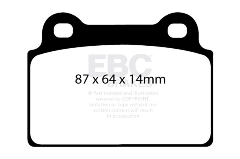 EBC 08-16 Mitsubishi Lancer Evo 10 2.0 Turbo (1 piece rotor) Bluestuff Rear Brake Pads DP51985NDX