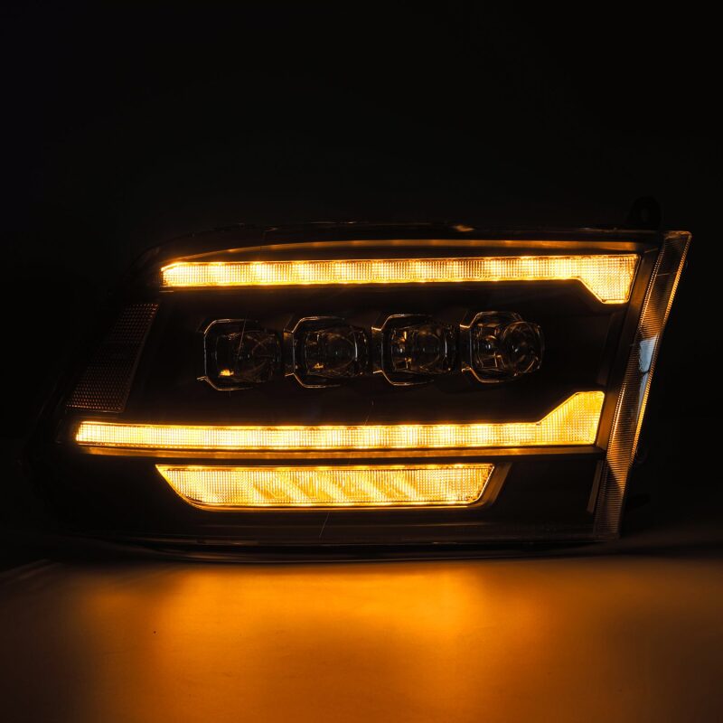 AlphaRex 880555 09-18 Dodge Ram 2500 NOVA LED Projector Headlights Plank Style Design Black w/ Activation Light