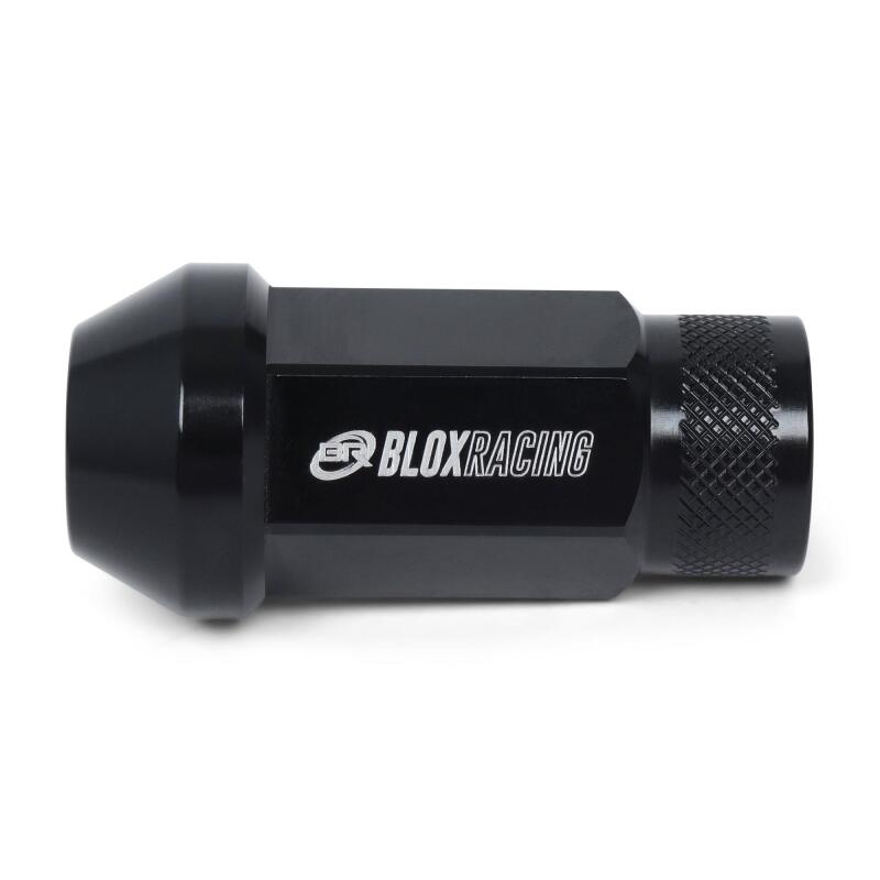 BLOX Racing Street Series Forged Lug Nuts - Black 12 x 1.5mm - Set of 20 (New Design) BXAC-00104-SSBK