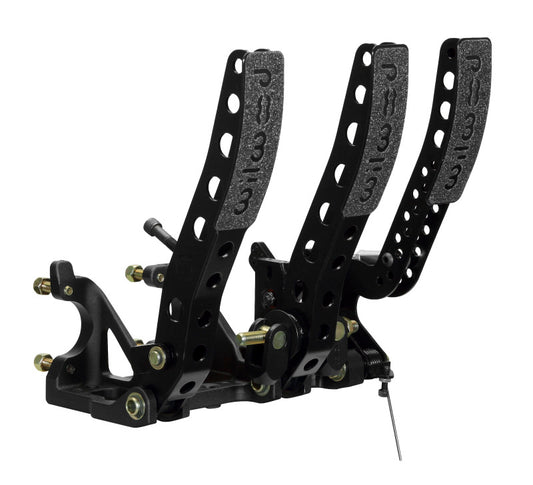 Wilwood Pedal Assembly Floor Mount-Brake Clutch & Throttle w/ Throttle Linkage - #340-12411