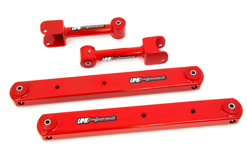 UMI Performance 402116-R Rear Control Arms Boxed Lowers Red for 1968-1972 A-Body