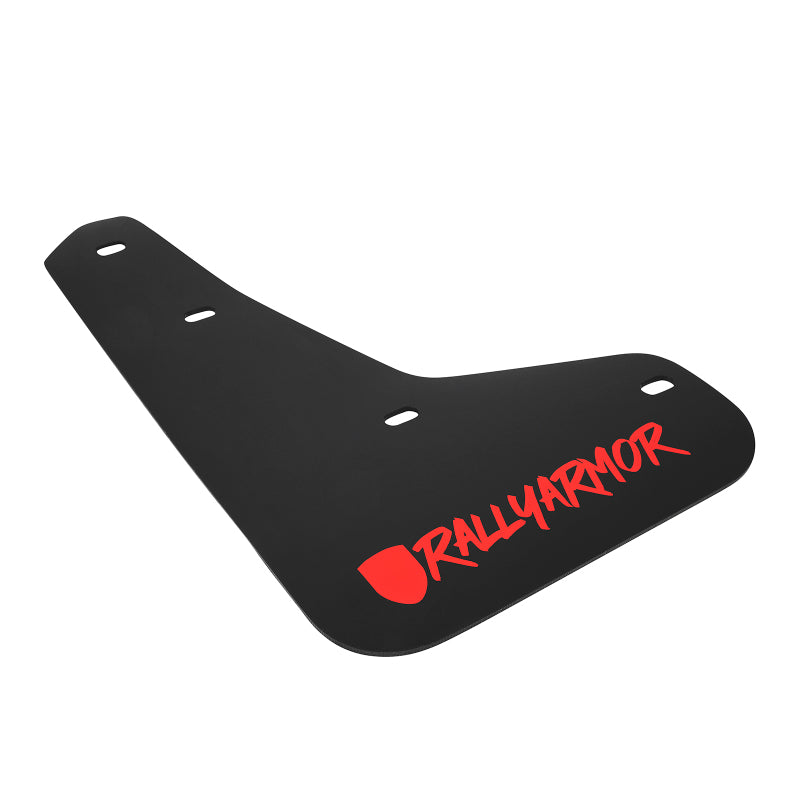 Rally Armor UR Mud Flaps - 2013-2018 Ford Focus - Black/Red Logo - #MF27-UR-BLK/RD-X