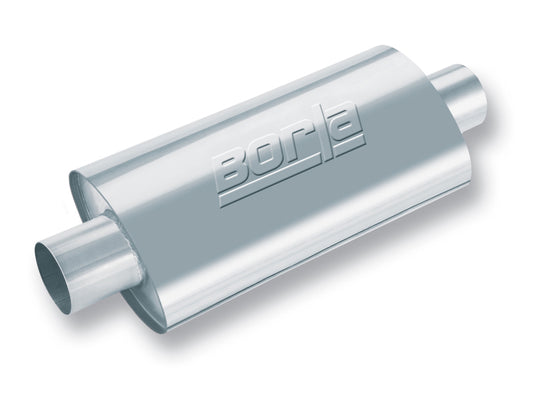 Borla 40942 XR-1 Racing Sportsman 2 1/2 inch Outlet / 2 1/2 inch Inlet 16in Case Oval Muffler - #40942