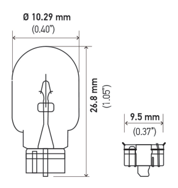 HELLA 2825 12V 5W 4CP W2.1x9.5d T3.25 Bulb