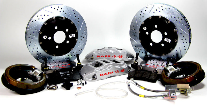 Baer Brakes 60-74 Chevrolet C10 Pickup 15in Extreme+ Rear Brake Kit-Silver- — 5 Lug (5x5"BC)