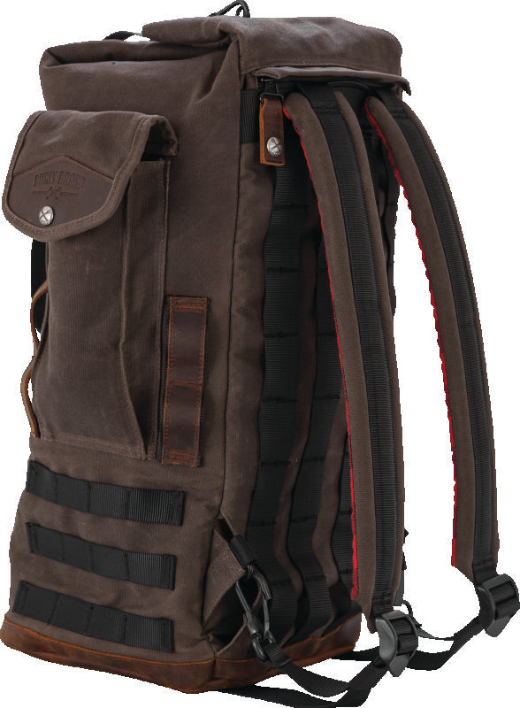 Burly Brand B15-1013D Voyager Sissy Bar Backpack Dark Oak