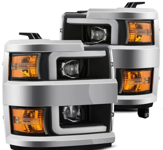 AlphaRex 880098 15-19 Chevrolet Silverado 2500/3500 LUXX-Series Projector Headlights Black w/Activation Sequential Signal & Switchback DRL