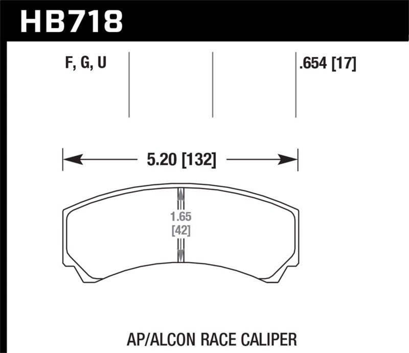 Hawk Performance HB718G.654 DTC-60 Motorsport Brake Pads