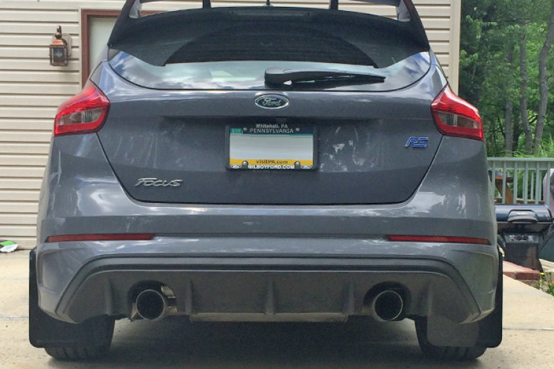 Rally Armor UR Mud Flaps - 2013-2018 Ford Focus - Black/Red Logo - #MF27-UR-BLK/RD