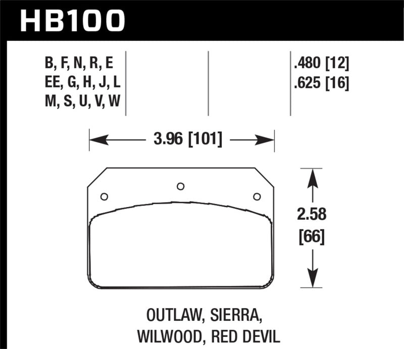 Hawk Performance HB986G.580 DTC-60 Motorsport Brake Pads