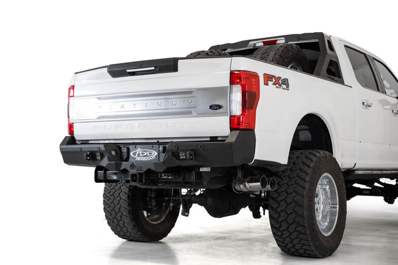 Addictive Desert Designs for 17-20 Ford Super Duty Bomber HD Rear Bumper w/ Mounts Cube Lights