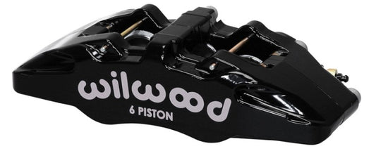 Wilwood Caliper-Forged Dynapro 6 5.25in Mount-R/H 1.62/1.38in/1.38in Pistons .38in Disc - #120-13430-BK