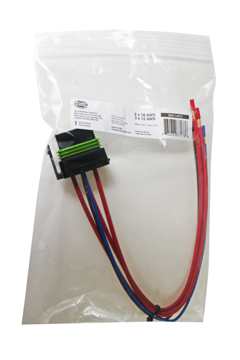 HELLA H84709001 Mini ISO Relay Connector Weatherproof with 12in Leads