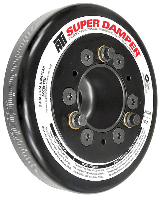 ATI Performance Products 918471 Super Damper Harmonic Balancer 7.074 in Aluminum Smooth Race for 1994-2001 Acura Integra, Honda Civic / Civic del Sol / CR-V (B-Series)