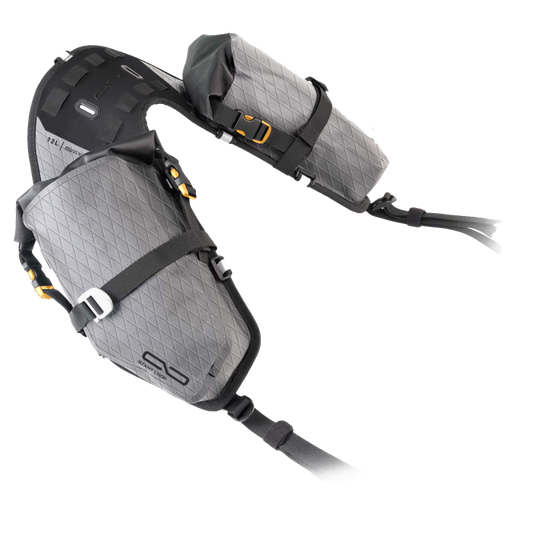 Giant Loop MSB25-Z-G MoJavi Saddlebag Zip Gray Motorcycle