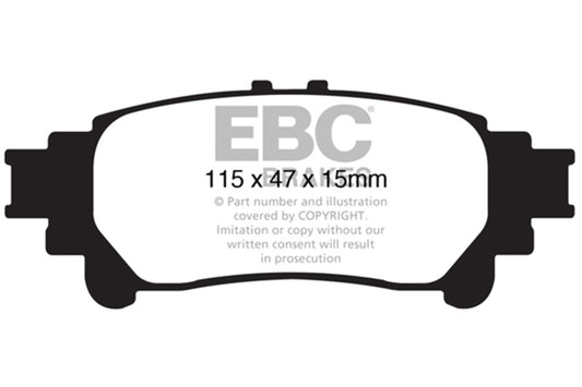 EBC 13+ Lexus GS350 3.5 RWD Redstuff Rear Brake Pads DP31850C