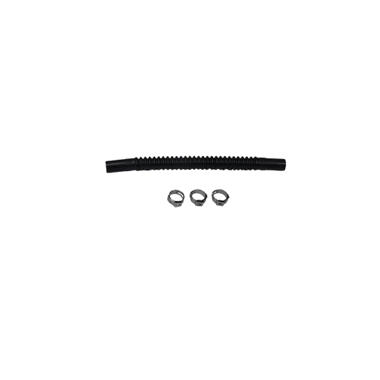 DeatschWerks Convoluted Tubing 150mm Length x 8mm ID Side 1 x 8mm ID Side 2 - Black