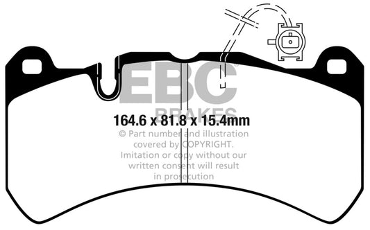 EBC 2016+ Alfa Romeo Giulia 2.9L Twin Turbo Yellowstuff Front Brake Pads DP42354R