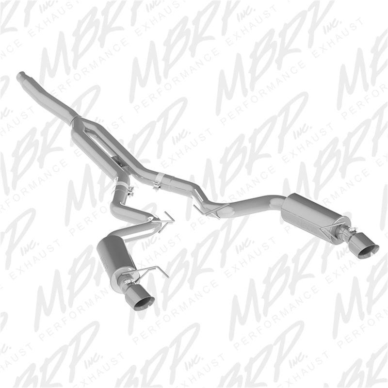 MBRP S7274AL Cat-Back Exhaust System - 2015-2026 Ford Mustang 2.3L EcoBoost (Street) | Aluminized