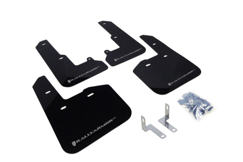 Rally Armor UR Mud Flaps - 2015-2019 Subaru Legacy - Black/Silver Logo - #MF34-UR-BLK/SIL
