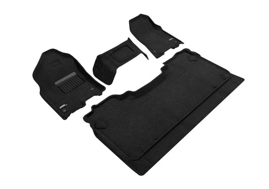 3D MAXpider Elegant Front & Rear Floor Mats for 2019-2024 Ram 1500 (Crew Cab, Bench Front Row, R1 3 Pcs Design)