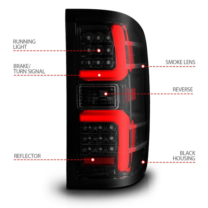 ANZO 2014-2018 Chevrolet Silverado 1500 LED Taillights