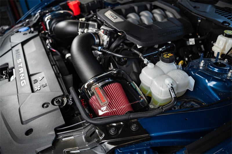 Corsa 24-25 Ford Mustang GT 5.0L V8 Carbon Fiber Cold Air Intake w/ DryTech Air Filters - Matte