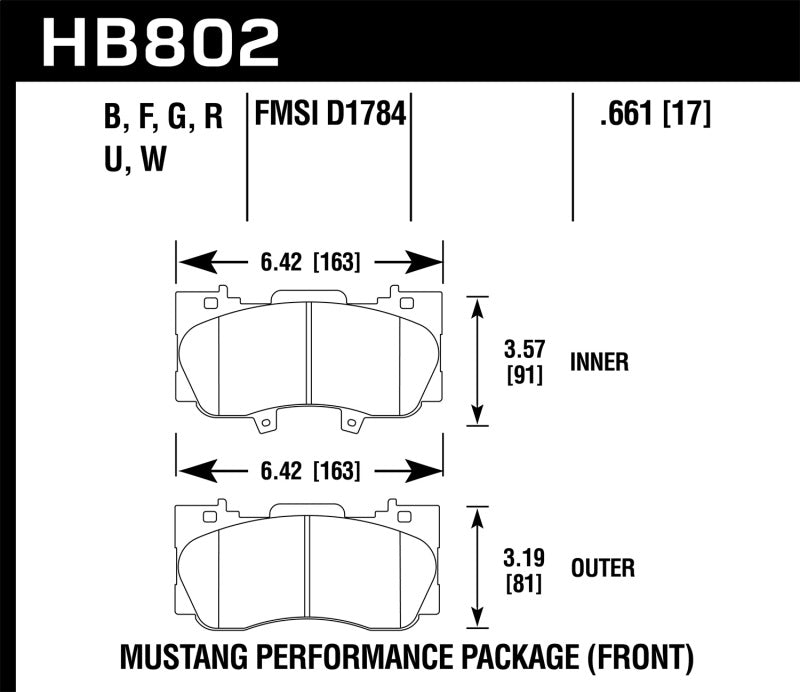 Hawk Performance HB802N.661 HP Plus Crossover Street/Motorsport Brake Pads