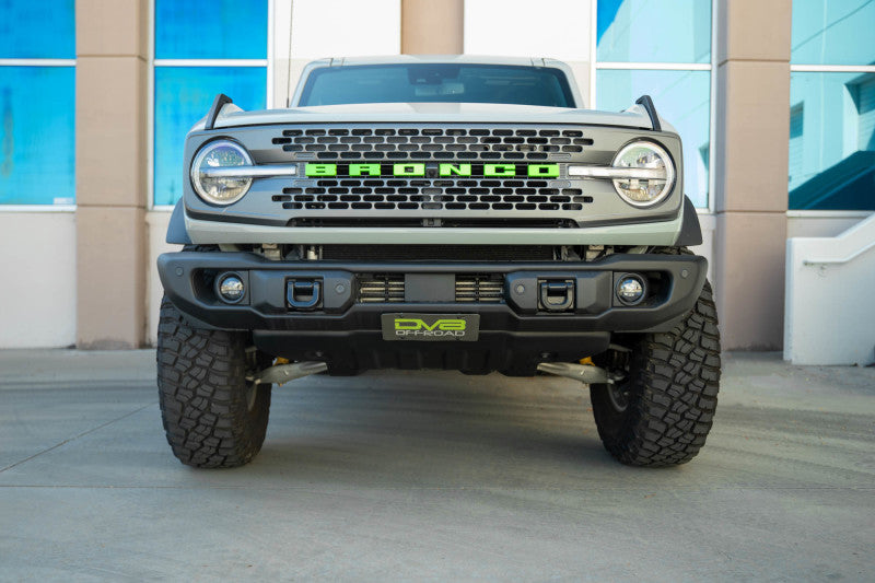 DV8 Offroad 2021 Ford Bronco Capable Bumper Slanted Front License Plate Mount - #LPBR-05