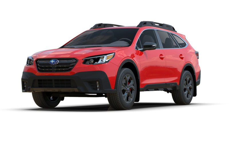Rally Armor UR Mud Flaps - 2020-2025 Subaru Outback - Black/White Logo - #MF66-UR-BLK/WH