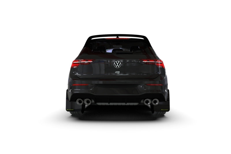 Rally Armor UR Mud Flaps - 2022-2025 Volkswagen GTI / Golf R - Black/Red Logo - #MF80-UR-BLK/RD
