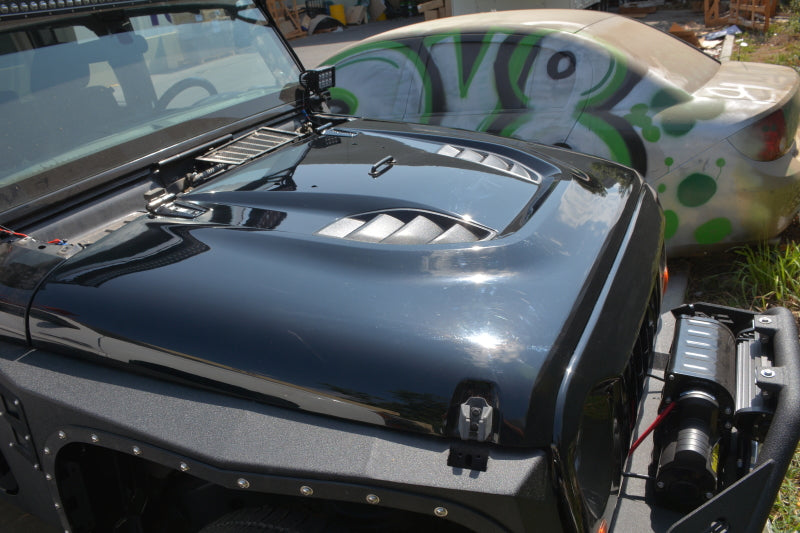 DV8 Offroad 07-18 Jeep Wrangler JK Rubicon 10th Anniversary Replica Hood - #HDMB07-TA