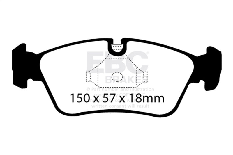EBC 99-02 BMW Z3 2.5 Greenstuff Front Brake Pads DP21211