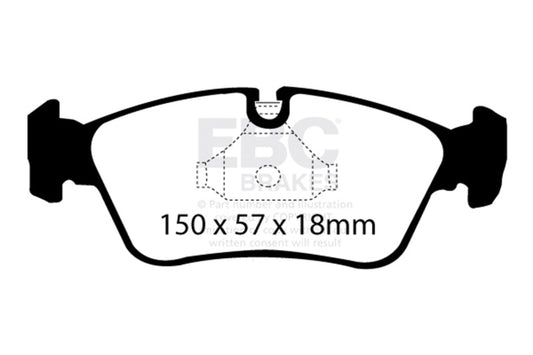 EBC 99-02 BMW Z3 2.5 Redstuff Front Brake Pads DP31211C