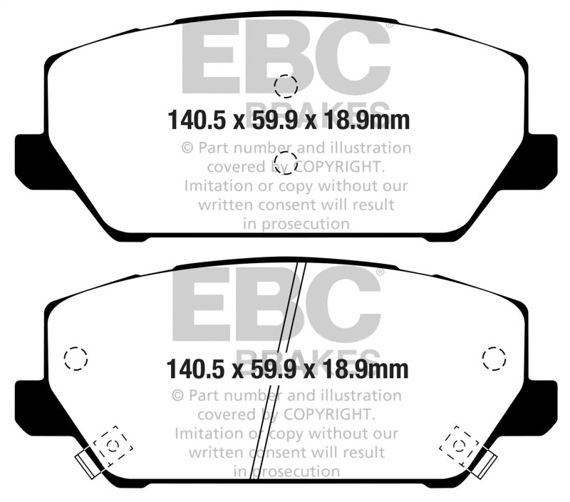 EBC 2019+ Hyundai Veloster Turbo N (2nd Gen) 2.0L Ultimax Front Brake Pads UD2211