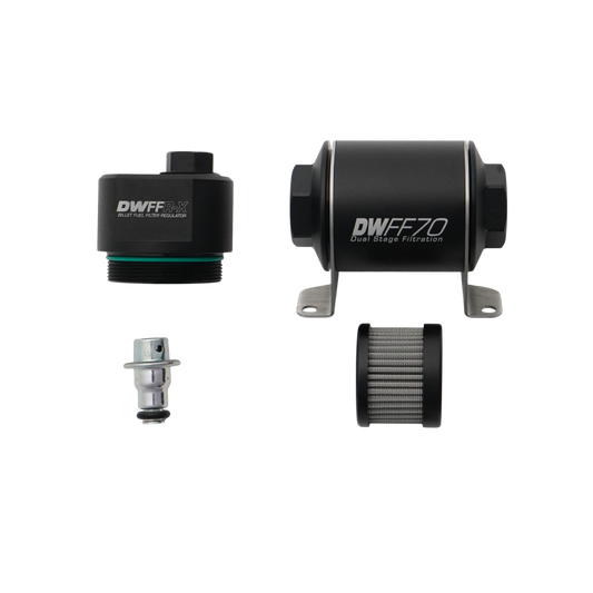 DeatschWerks DWFFR-X 70mm Billet Fuel Filter Regulator - 10 Micron