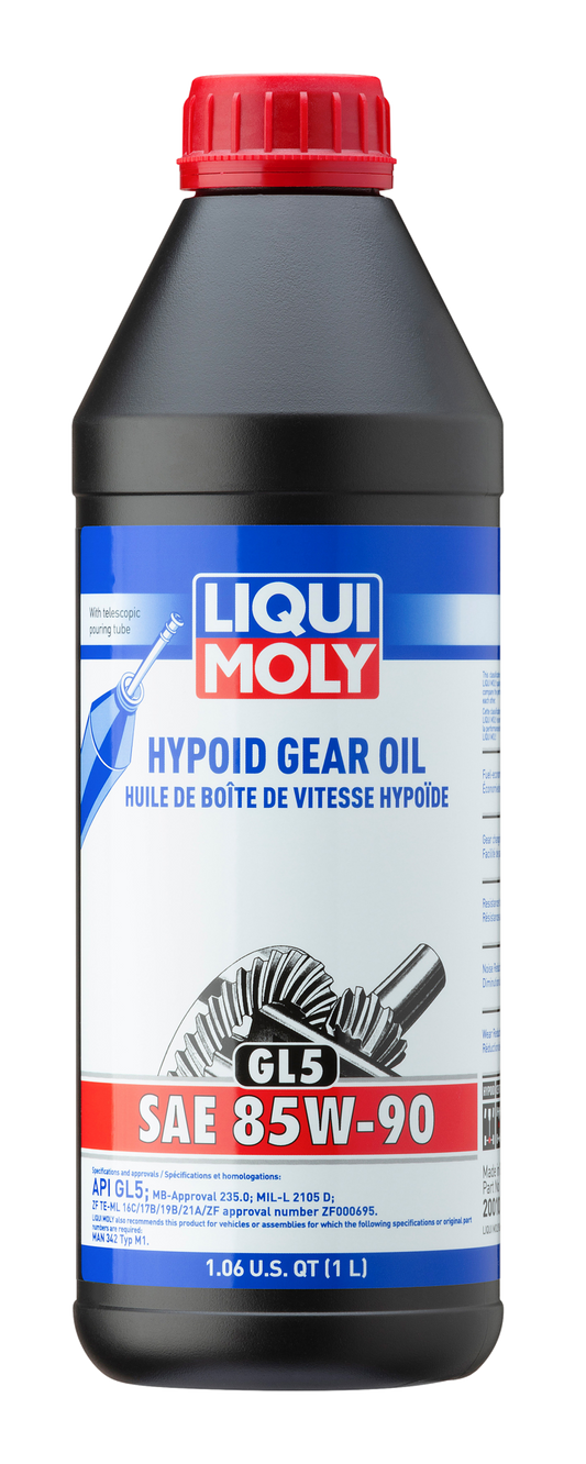 LIQUI MOLY 1L Hypoid Gear Oil (GL5) SAE 85W-90 (20010) - Pack of 6