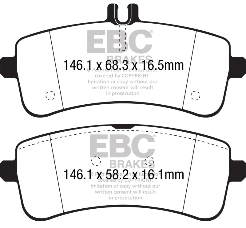 EBC 2015+ Mercedes-Benz C63 S AMG (W205) 4.0L Twin Turbo Bluestuff Rear Brake Pads DP52350NDX