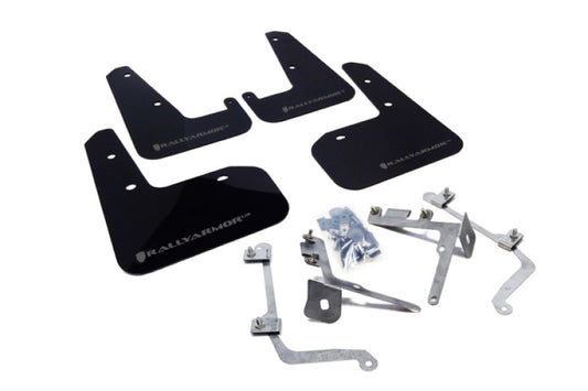 Rally Armor UR Mud Flaps - 2011-2014 Subaru Impreza - Black/Grey Logo - #MF19-UR-BLK/GRY