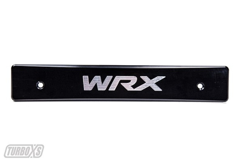 Turbo XS 15-21 Subaru WRX/STi Billet Aluminum License Plate Delete Black Machined WRX Logo