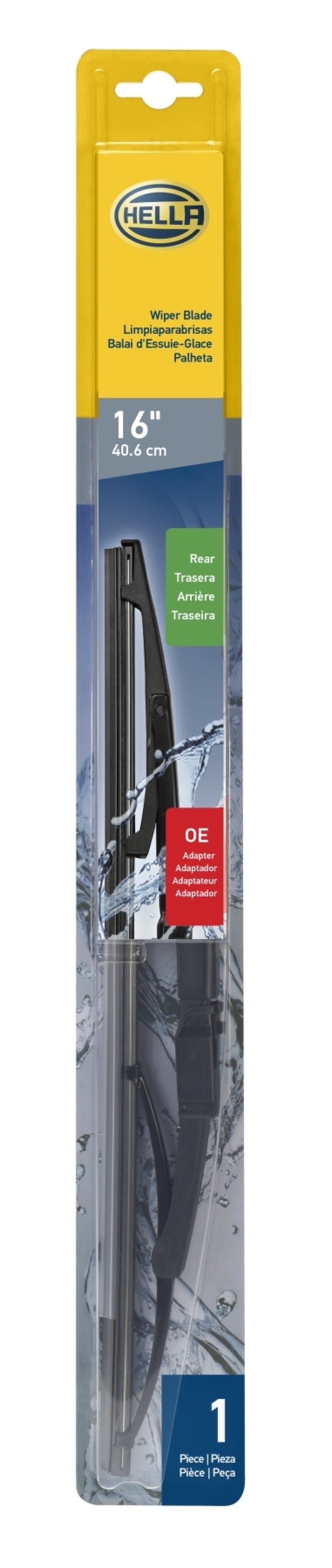 HELLA 9XW398115016T Rear OE Wiper Blade 16in Single