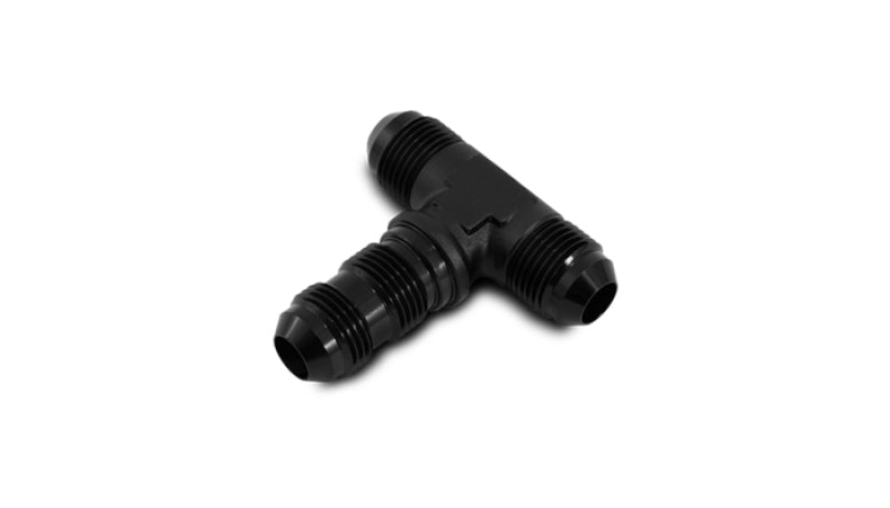 Vibrant -12AN Bulkhead Adapter Tee Fitting - Anodized Black Only