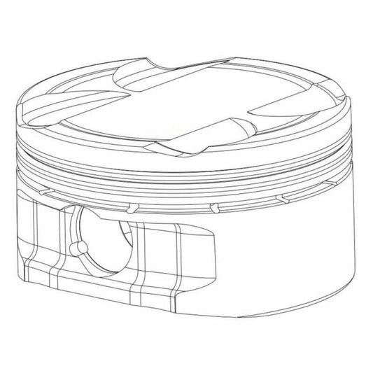 CP Pistons SC7327PVD PVD Piston Set for Nissan SR20DE Turbo 86.5mm Bore +0.5mm 8.5:1 CR Set of 4