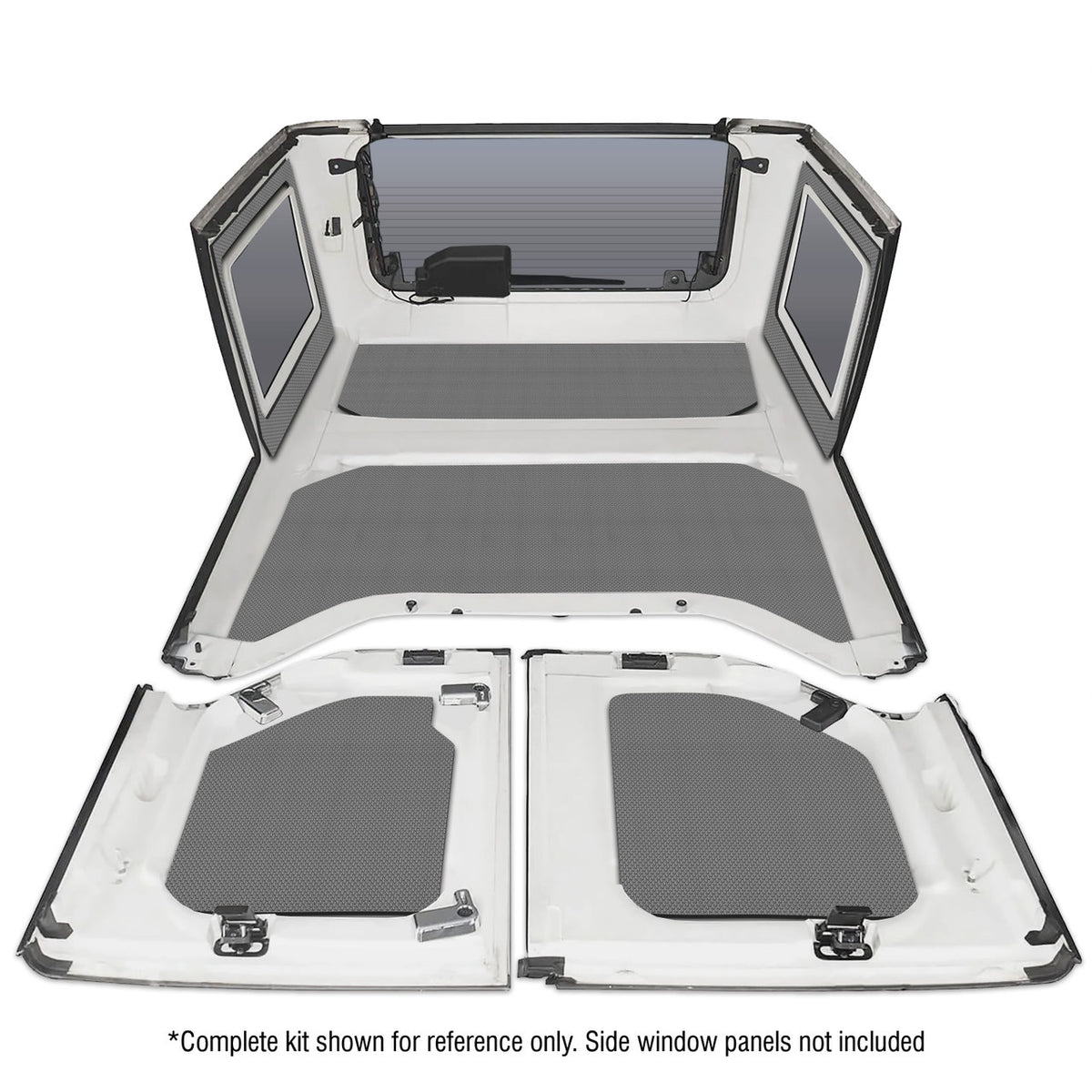 DEI for 2011-2018 Jeep Wrangler JK 4-Door Boom Mat Headliner - 4 Piece - Gray