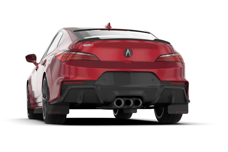 Rally Armor Mud Flaps - 2023-2025 Acura Integra - RAL UR Blk Flap/Dark Grey Logo - #MF109-UR-BLK-DGRY